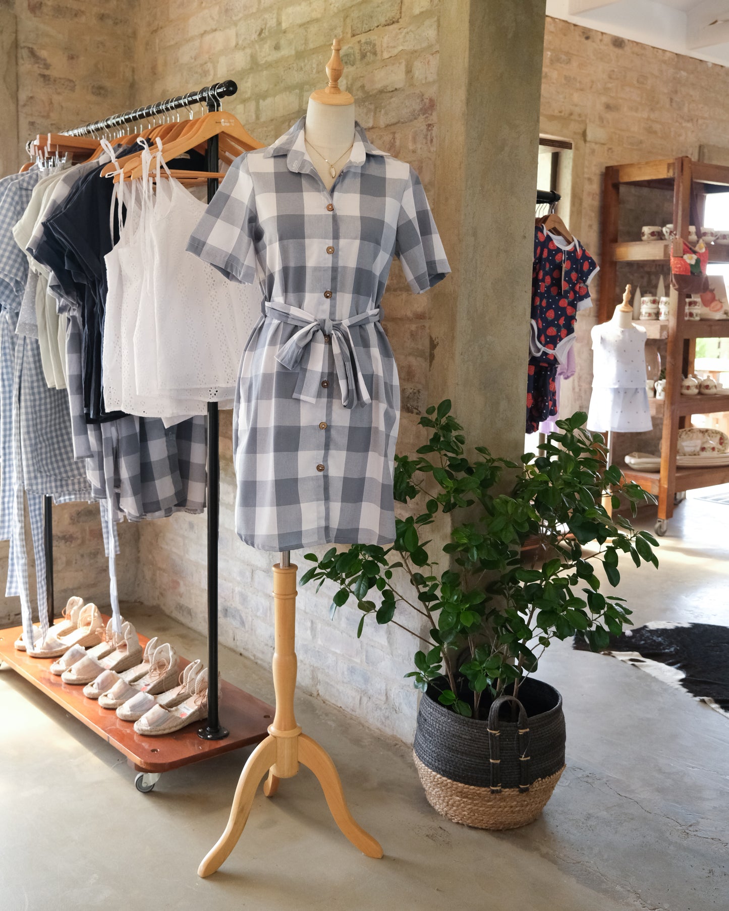 Michelle Dress | Grey Check