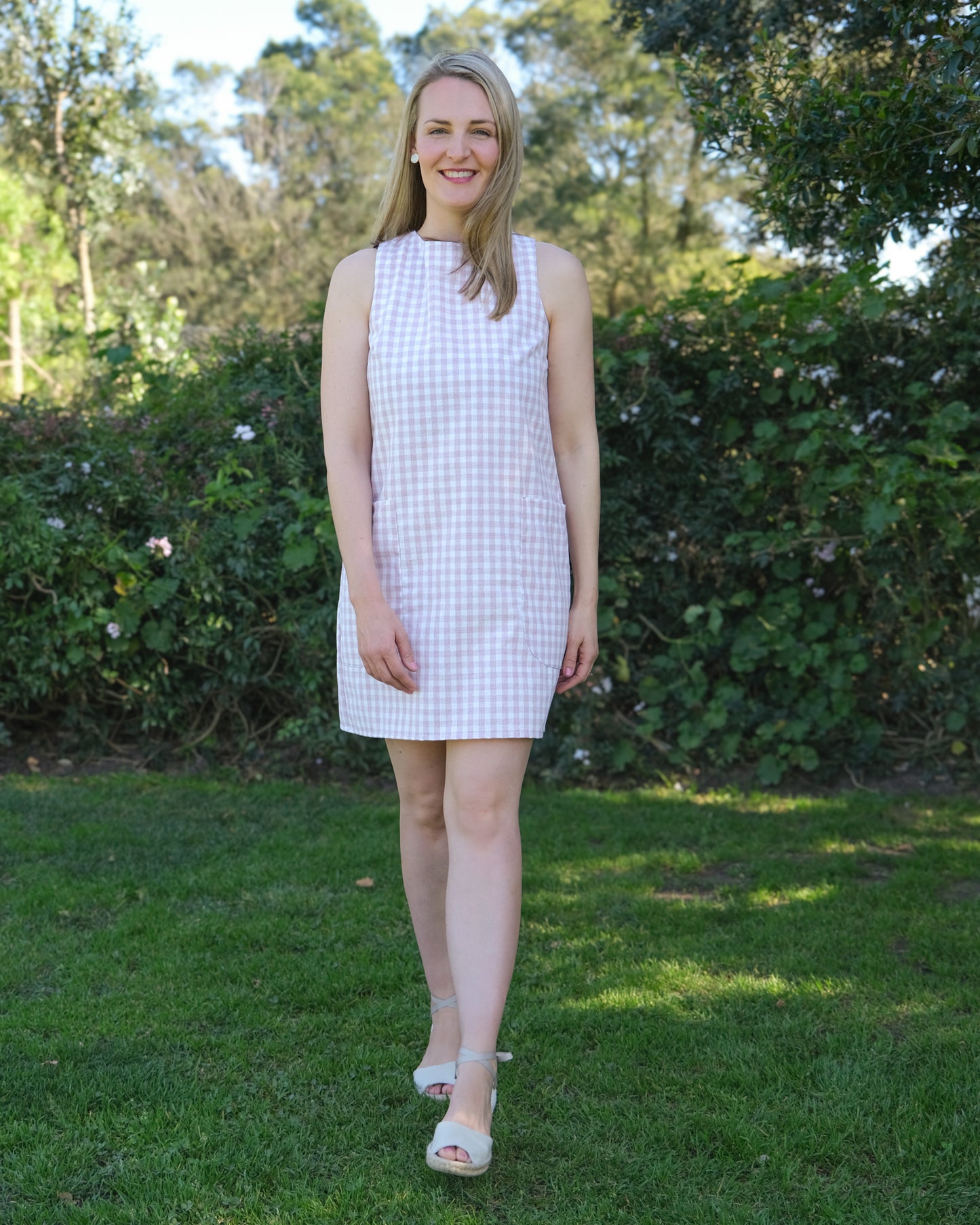 Twiggy Dress | Pink and White Check