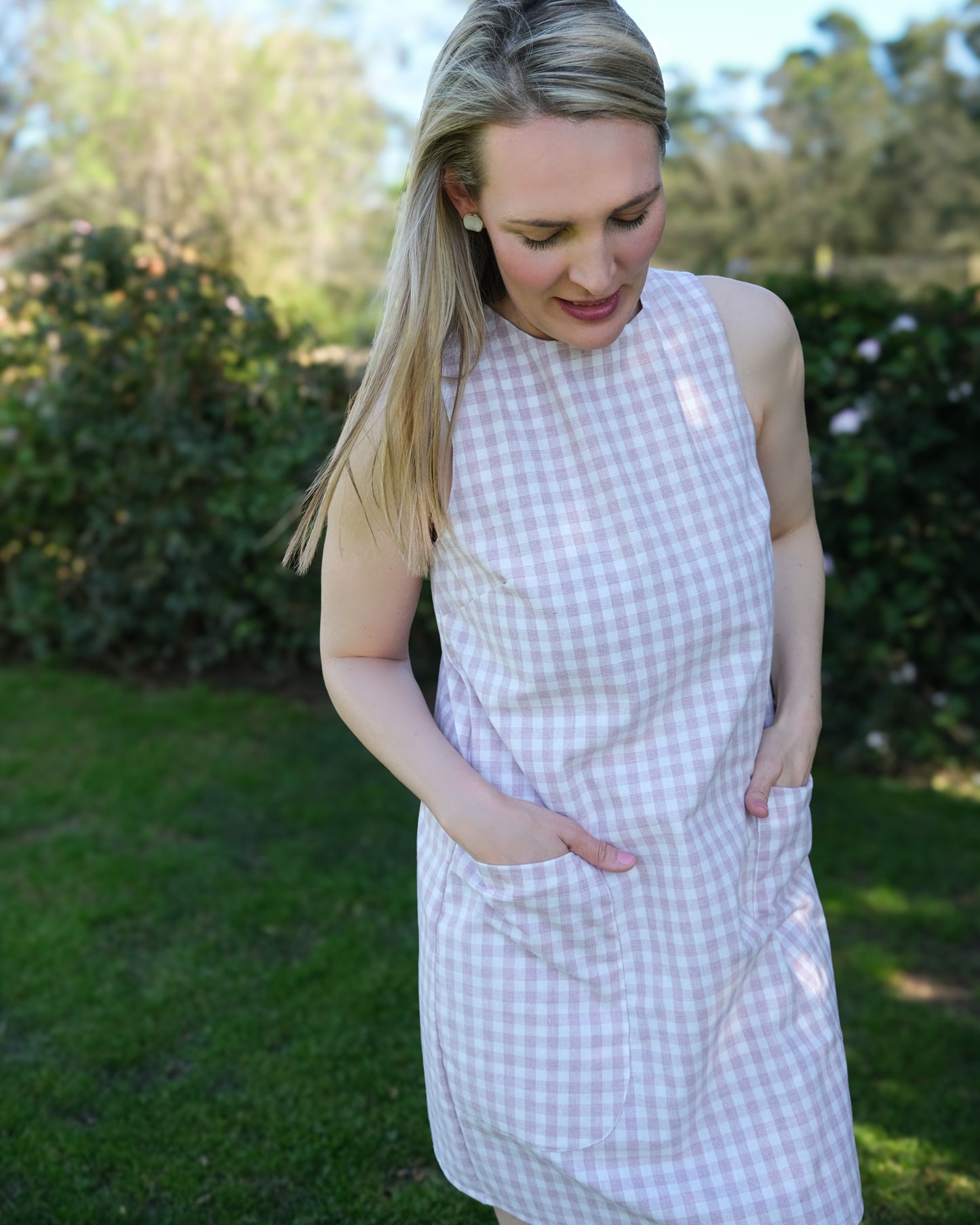 Twiggy Dress | Pink and White Check