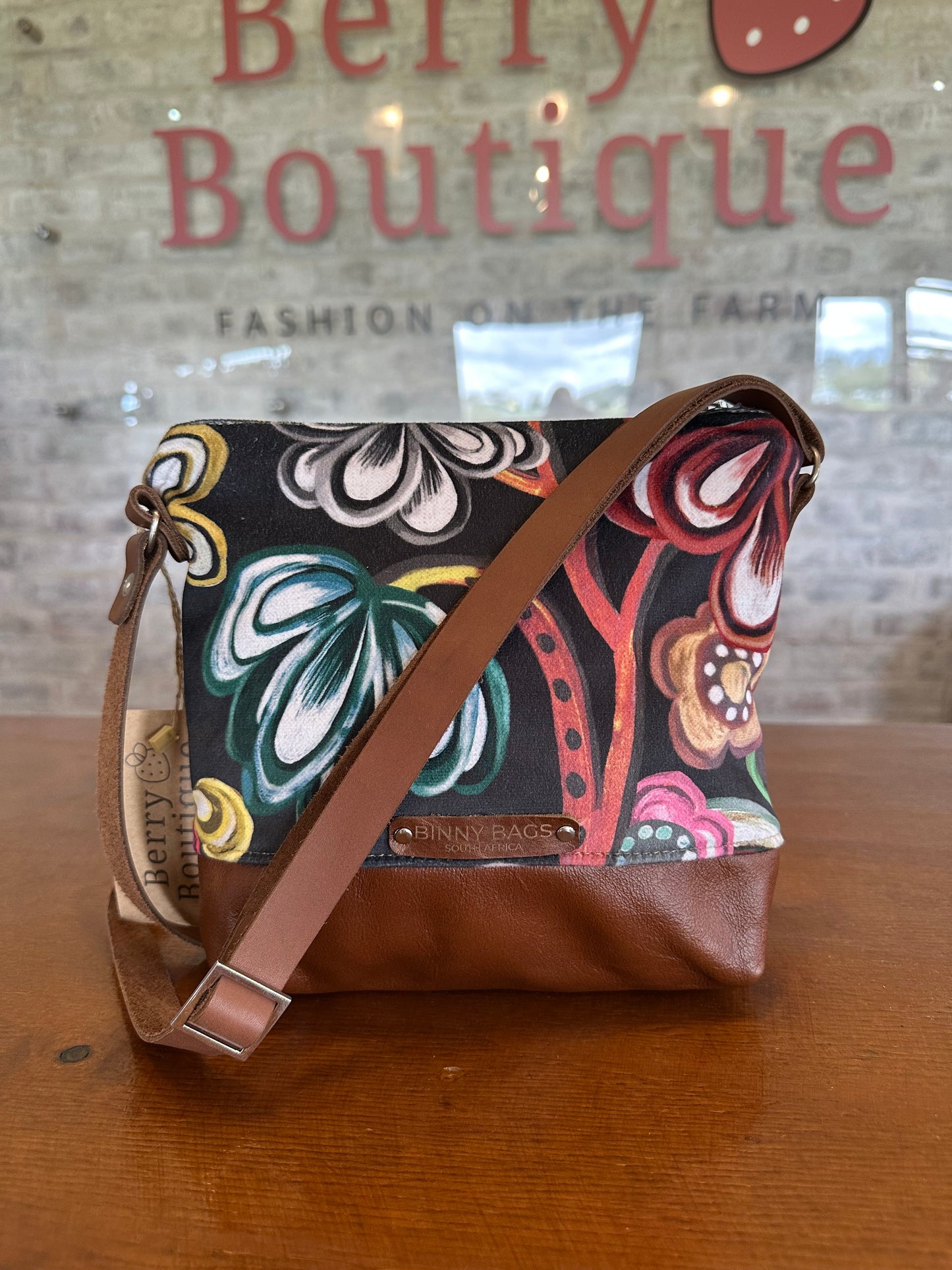 Mini Sling Bag | Velvet Black Floral