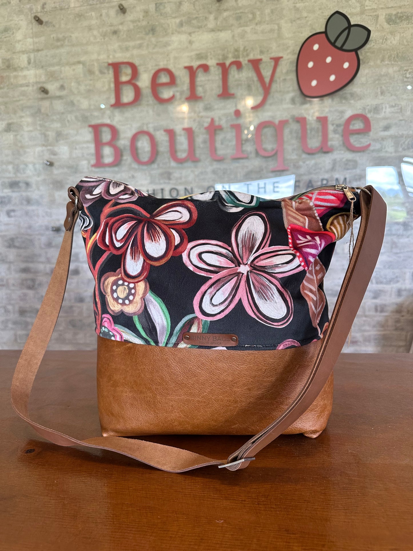 Tote Sling Bag | Velvet Black Floral