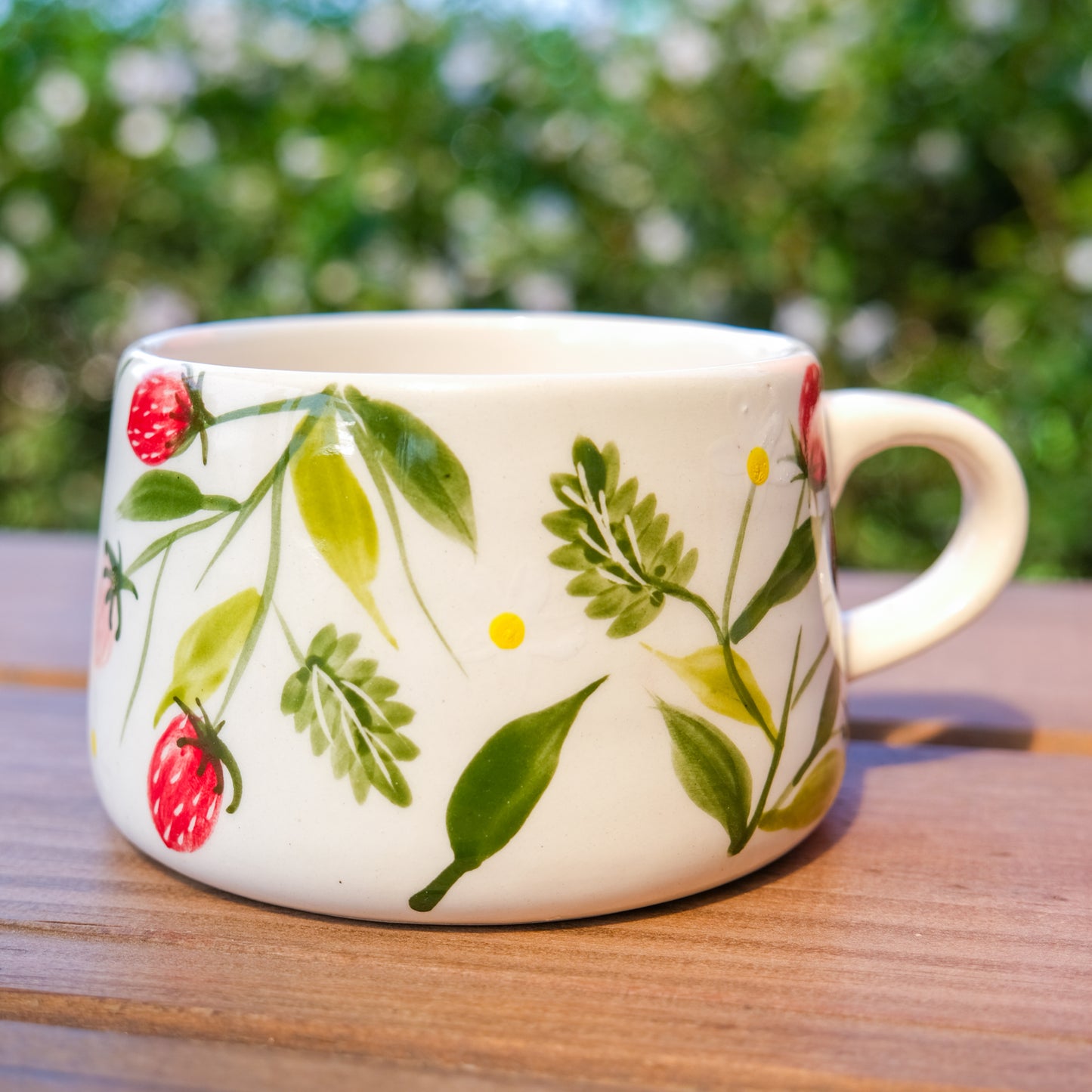 Hand-painted Mug | Wild Strawberries