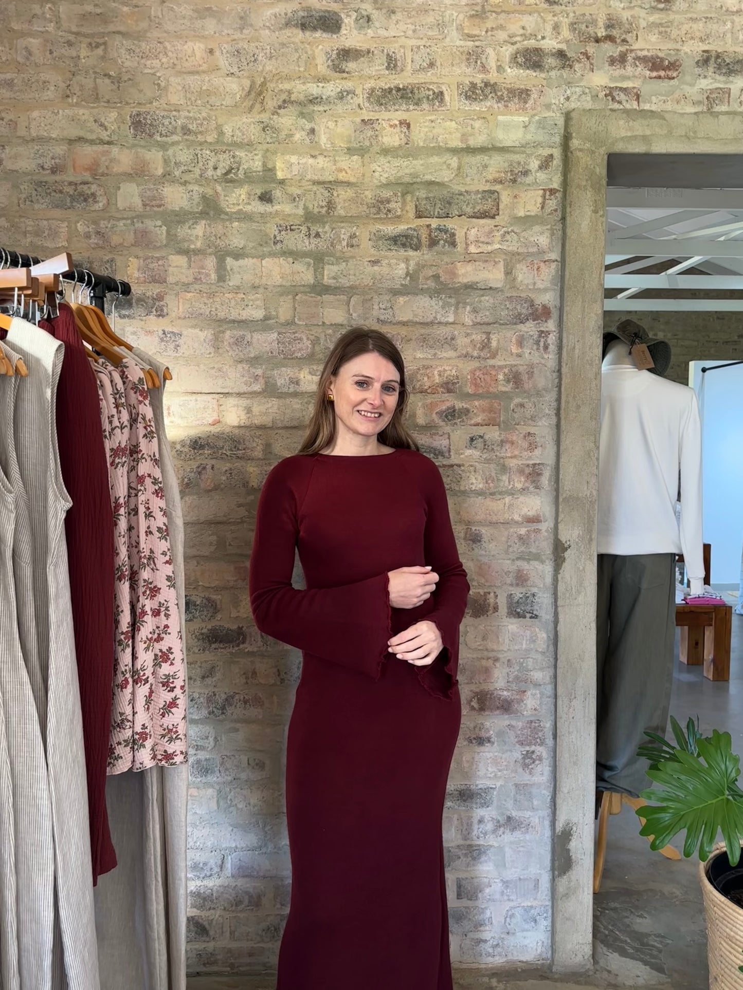Tulip Dress | Burgundy Knit