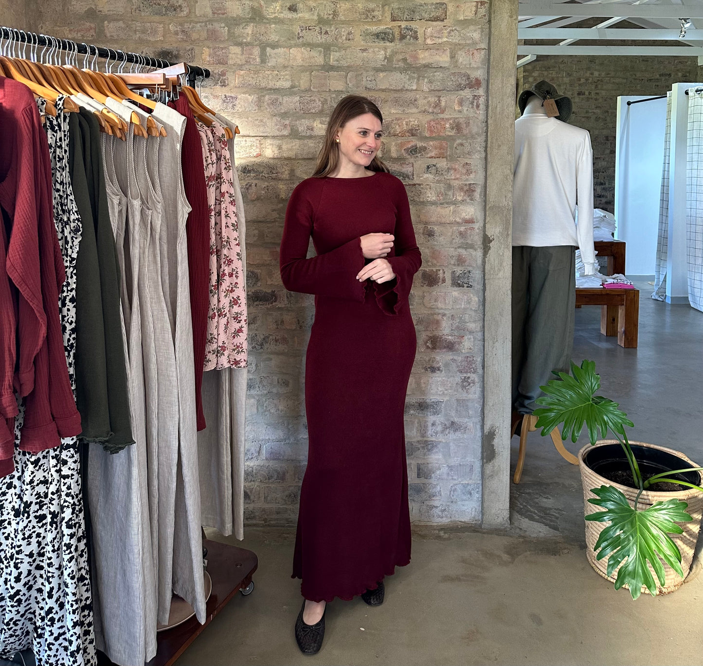 Tulip Dress | Burgundy Knit