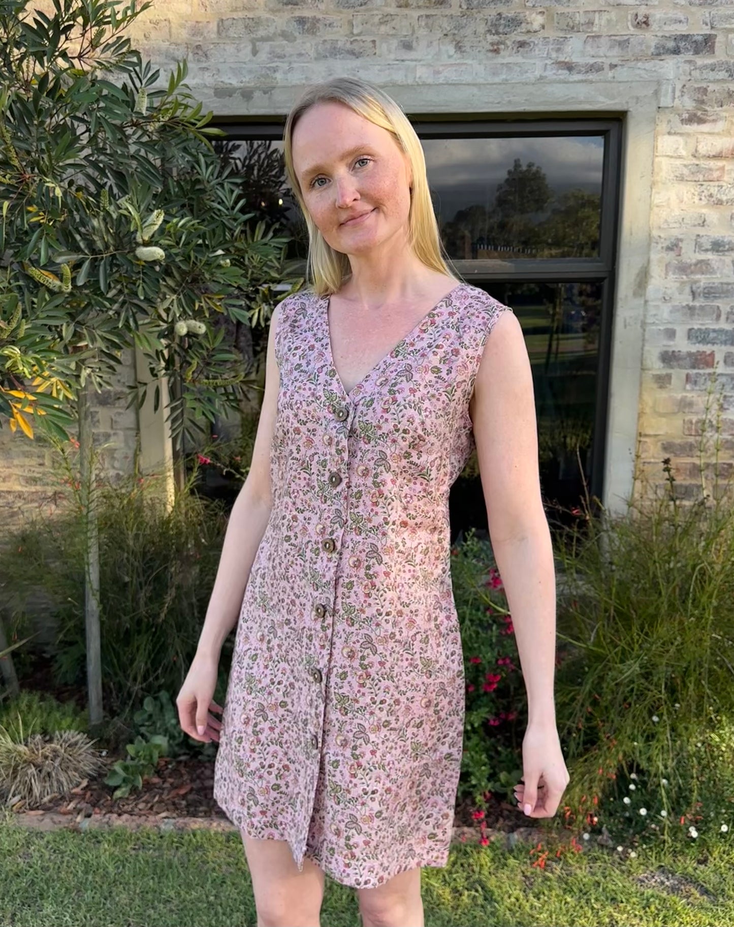 Claire Dress Mini / Pink Floral