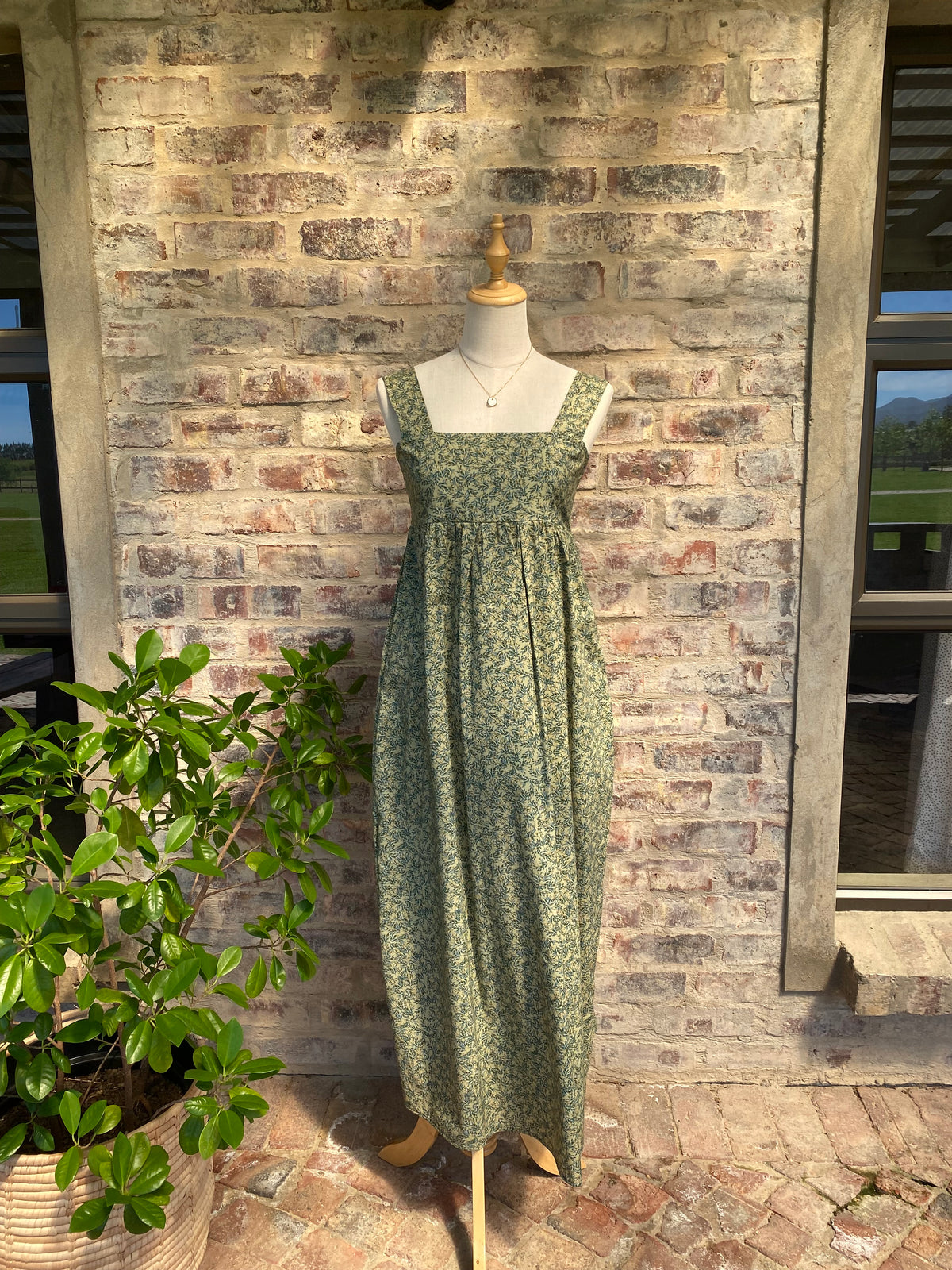 Marlene Dress | Green Botanical